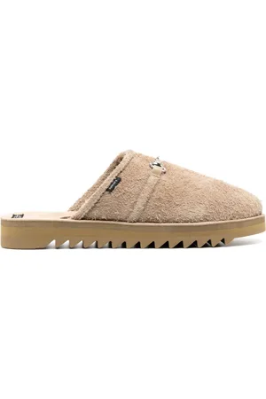 SUICOKE Chain-detail suede slippers
