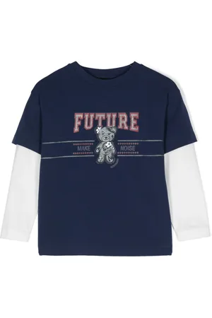 MONNALISA Layered graphic-print T-shirt