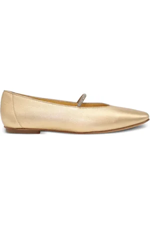 Pedro Garcia Metallic leather ballerina shoes