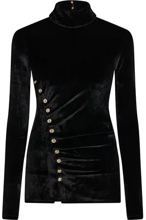 Paco rabanne Draped velvet top
