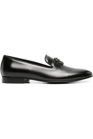 Roberto Cavalli RC-plaque leather loafers