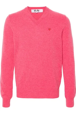 Comme des Garçons Heart-patch wool jumper