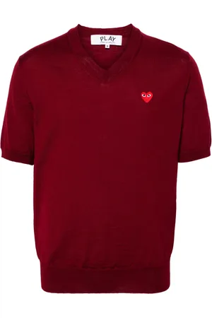 Comme des Garçons Heart-patch wool jumper