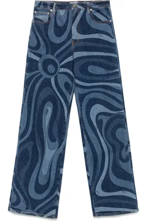 Puccini Marmo-print jeans