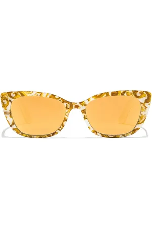 Dolce & Gabbana Maiolica Gialla cat-eye sunglasses