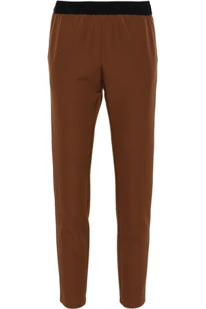 Ermanno Firenze Logo-waistband trousers