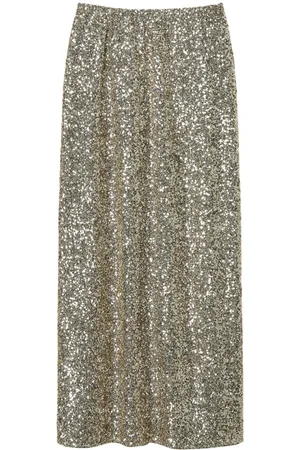 Twin-Set Sequin-embellished midi skirt