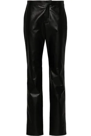 Ralph Lauren Slim-leg leather trousers