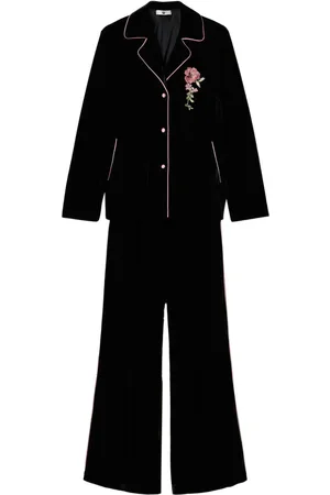 Twin-Set Mannish velvet pyjama set