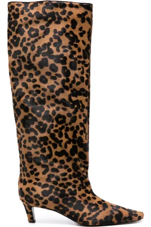 Totême 35mm leopard-print brushed boots