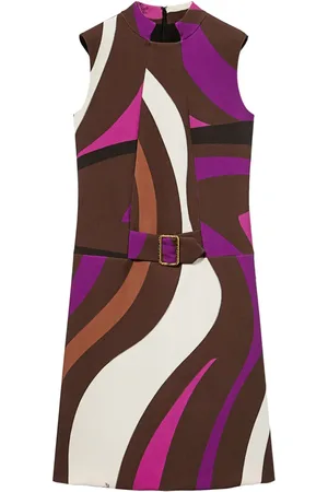 Puccini Marmo-print mini dress