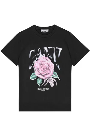 Ganni Logo-print graphic T-shirt