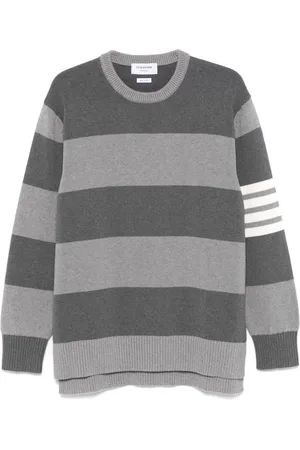 Thom Browne Rose Icon Intarsia Striped sweater