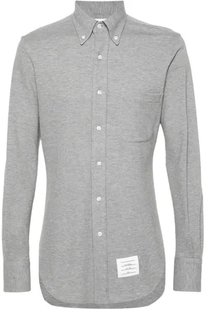 Thom Browne Mélange-effect piqué shirt