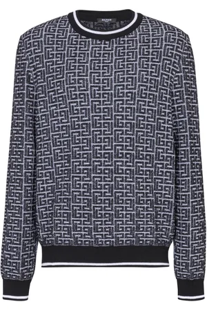 Balmain Patterned-jacquard sweater
