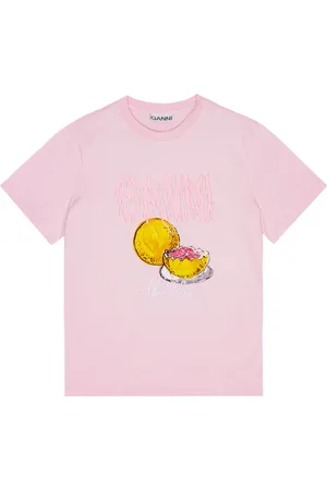 Ganni Logo appliqué graphic print t-shirt