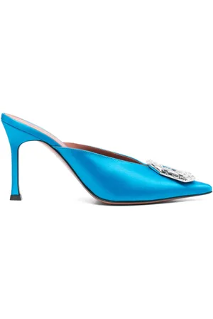 Amina Muaddi 90mm Camelia mules