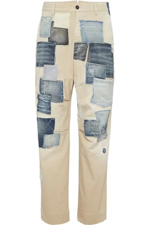 Dsquared2 Straight-leg patchwork jeans