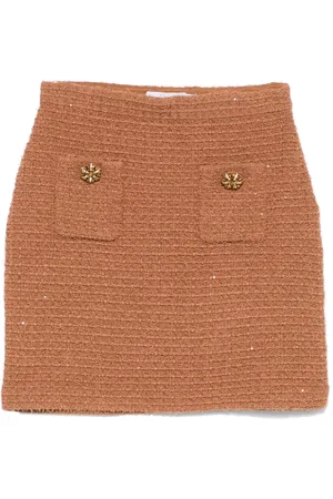 Self-Portrait Textured knit mini skirt