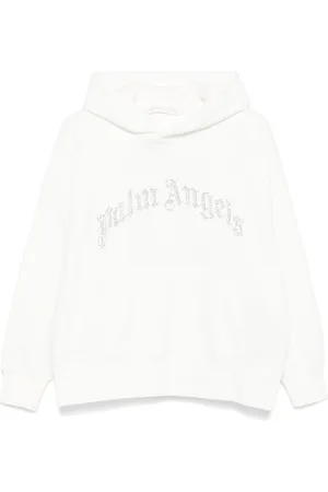 Palm Angels Crystal-embellished logo hoodie