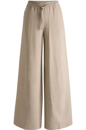 HUGO BOSS Pressed-crease palazzo trousers