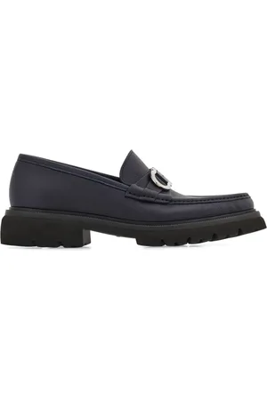 Salvatore Ferragamo Gancini-plaque leather loafers