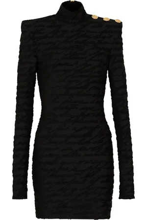 Balmain Monogram-pattern mini dress
