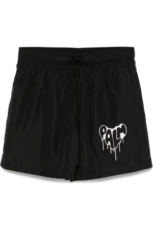 Palm Angels Dripping-logo swim shorts