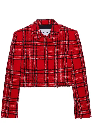 Msgm Check tweed jacket