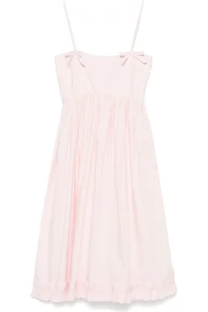 Ganni Poplin strap midi dress