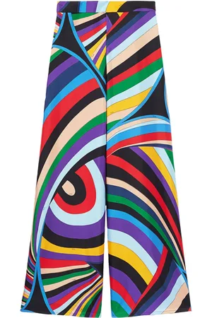 Puccini Iride-print silk trousers