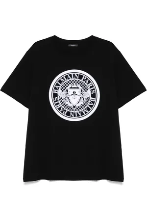 Balmain Flocked-logo T-shirt