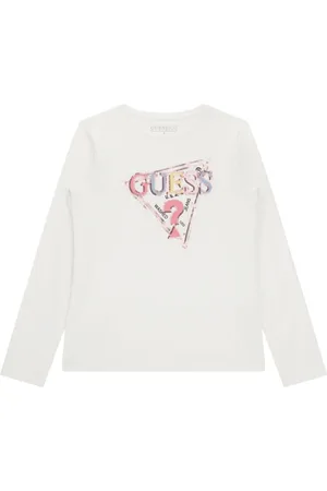 Guess Triangle-logo sequins T-shirt