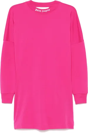 Palm Angels Curved-logo mini dress