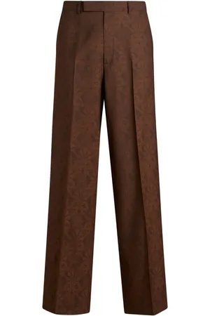 Etro Jacquard straight-leg trousers