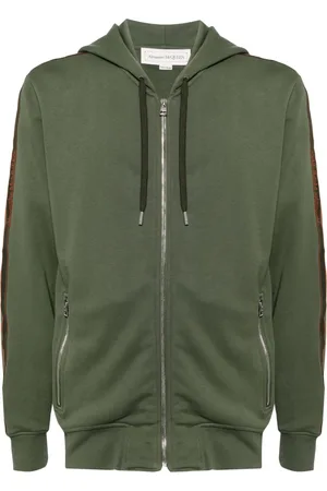 Alexander McQueen Logo strip zip-up hoodie
