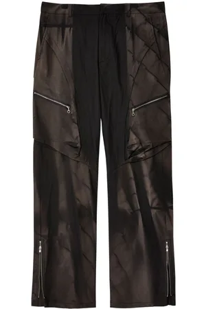 JiyongKim Sun-bleached draped-pocket trousers