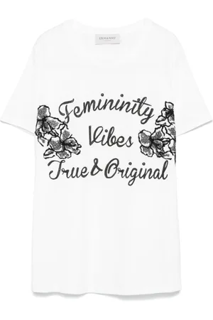 Ermanno Firenze Embroidered-slogan T-shirt