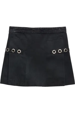 Msgm Eyelet-embellished denim miniskirt