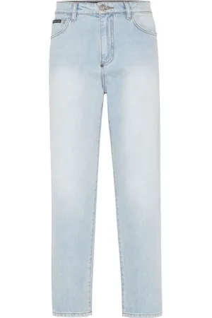 Philipp Plein Logo wide-leg jeans