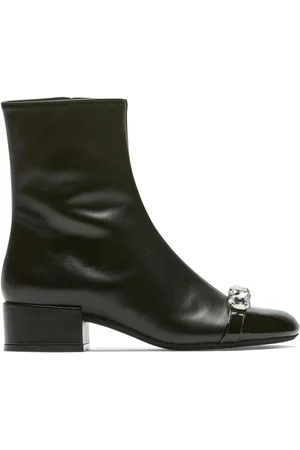 Nº21 30mm crystal leather ankle boots
