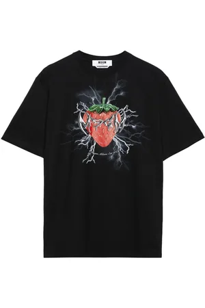 Msgm Graphic-print cotton T-shirt