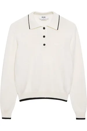 Msgm Embroidered-logo knitted top