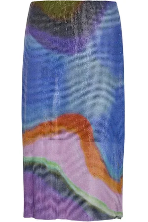 CHRISTOPHER ESBER Auro Glowmesh straight skirt