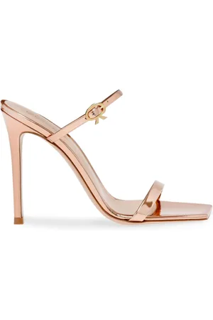 Gianvito Rossi Metallic buckled mules