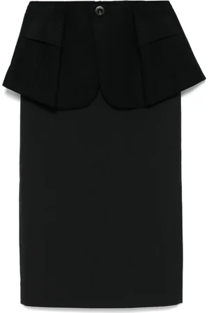 SACAI Layered midi skirt