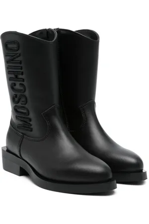 Moschino 35mm logo-embroidered boots