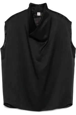 Totême Sleeveless funnel-neck blouse