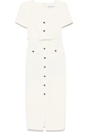 Self-Portrait Crepe midi dress
