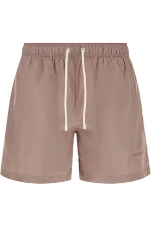 Palm Angels Logo-embroidered swim shorts
